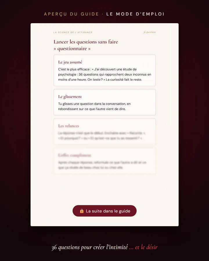 Aperçu du mode d’emploi : lancer les questions sans faire questionnaire