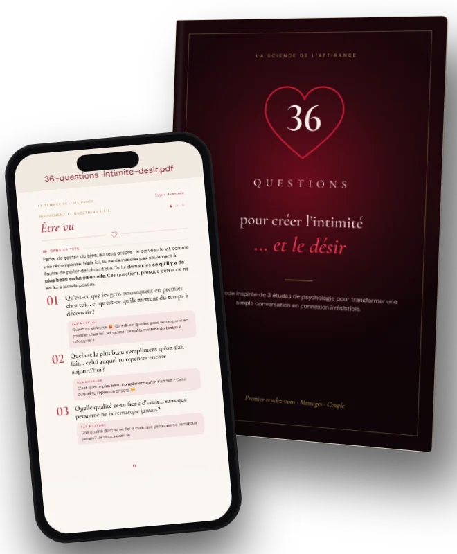 Le guide 36 questions, en livre et sur téléphone